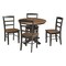 International Concepts 36 in. Solid Wood Round Top Dining Table with 4 Chairs in Hickory/Washed Coal K45-36RT-23B-C2-4 - alternate 1